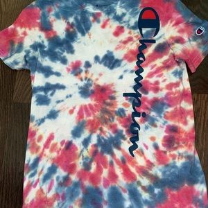Tie dye champion shirt